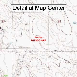   Topographic Quadrangle Map   Presho, South Dakota (Folded/Waterproof