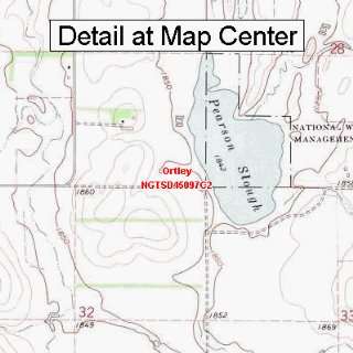   Topographic Quadrangle Map   Ortley, South Dakota (Folded/Waterproof