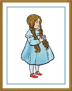 Dorothy #2 Ruby by Denslow Wizard of Oz Counted Cross Stitch Chart 