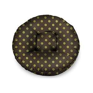  Bessie and Barney Bagel Bed Med Dot Chocolate/Avocado Pet 