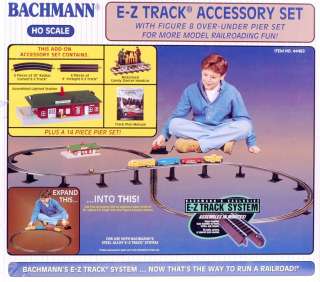 Bachmann HO Scale Train E Z Track System Steel/Black Accessory Set 
