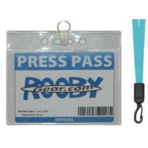  Clear Horizontal Badge Id Holder and Teal Lanyard Office 