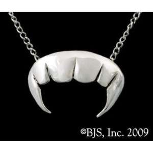  Vampire Fangs Sterling Silver Charm Necklace Jewelry