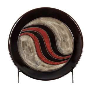   Styled Ceramic Decorative Plate with Metal Stand