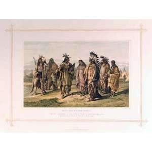 Blackie 1882 Antique Print of the Aborigines of North America  
