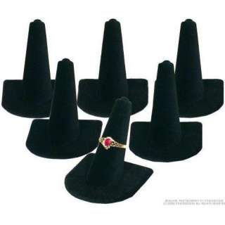 Ring Finger Displays Black Velvet Lot of 6 Jewelry  
