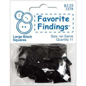 Blumenthal Lansing Favorite Findings Sew, On Square Gems, Large Black 