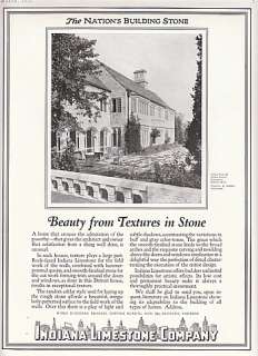 1927 Indiana Limestone Ad J Harris Residence Detroit MI  