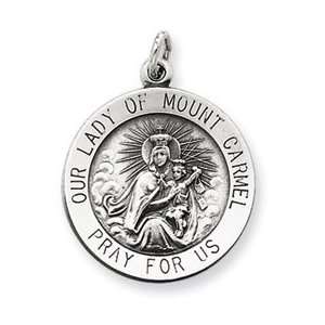  Sterling Silver Antiqued Our Lady of Mount Carmel Jewelry