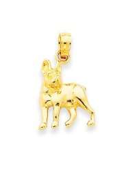 14k Gold Pit Bull Dog Pendant