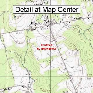  USGS Topographic Quadrangle Map   Bradford, Maine (Folded 