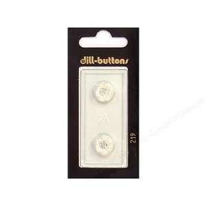  Dill Buttons 11mm Shank Rhinestone White 2 pc (6 Pack 