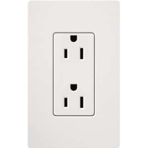 Lutron Dimmers CAR15H 15A Receptacle White Claro receptacles Lighting