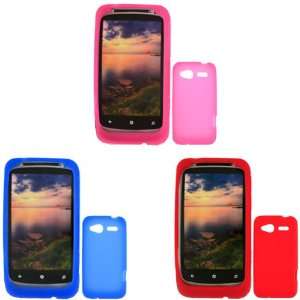  iFase Brand HTC Bresson Combo Solid Blue Silicone Skin 