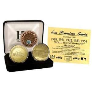   Giants 24KT Gold And Infield Dirt 3 Coin Set