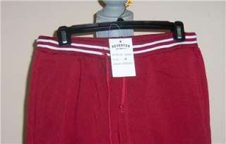 REVENTON WOMENS BURGANDY AND WHITE TWO PIECE SWEAT SUIT NEW AND WITH 