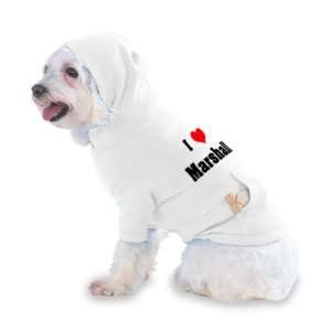  I Love/Heart Marshall Hooded T Shirt for Dog or Cat X 