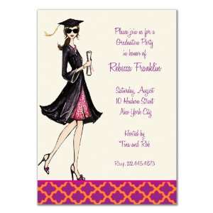    Gorgeous Grad Invitation   Brunette