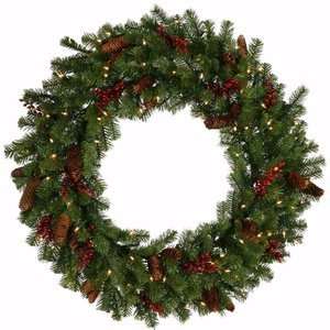   Green   Mixed Christmas Pine   50 Clear Dura Lit Lights   240 Tips