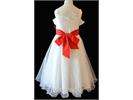White Red Wedding Flower Girl Party Dress Gown Age 2 13  
