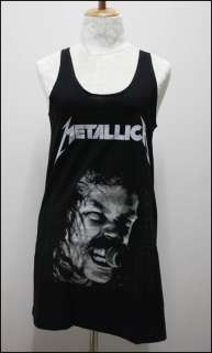 Metallica Black Rock Women Mini Dress Tank Shirt Size S  