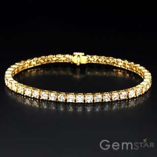 CT DIAMOND LADIES TENNIS BRACELET 18K YELLOW GOLD  