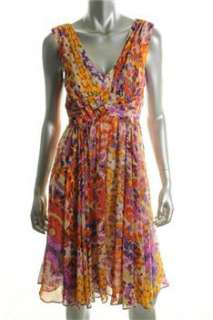 Suzi Chin NEW Orange Career Dress Silk Sale 12  