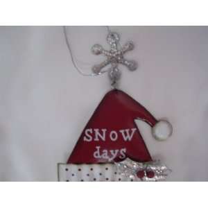  Snow Days Christmas Ornament Teacher 5 Metal Collectible 