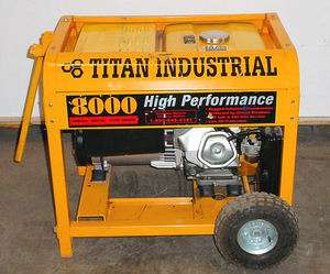 TITAN 8000 WATT GAS ENGINE GENERATOR 11 HP 3720 RPM N/R  
