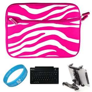  Pink Zebra Durable Neoprene Sleeve Carrying Case for Fusion Garage 