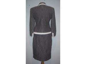 SO CUTE Bern & Mort black white dot cotton skirt suit 8  