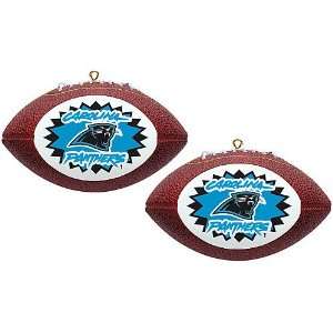 Topperscot Carolina Panthers Mini Replica Football Ornament Set 