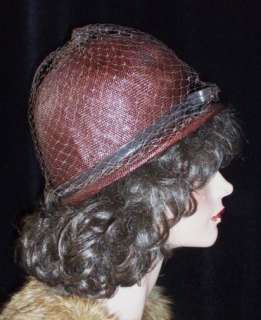 Vintage 60s Mr. Lewis Mod Straw Bubble Stewardess Hat  