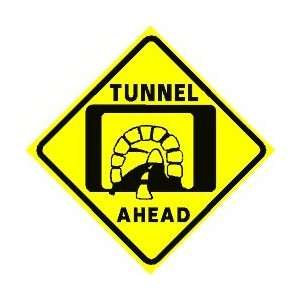  TUNNEL AHEAD warning highway road sign
