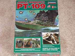 Lindberg JOHN F. KENNEDYS PT 109 Torpedo Boat Plastic Model Kit 1/64 