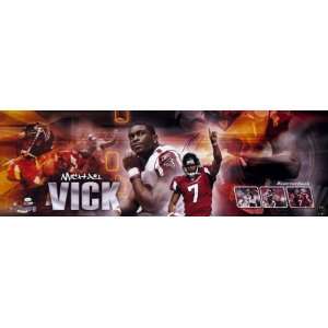 Michael Vick Falcons Autographed Panoramic Sports 