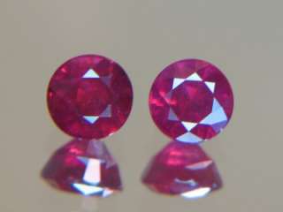 39CTW NATURAL MINED BLOOD RED MADAGASCAR RUBY SET  