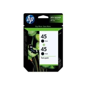  HEWLETT PACKARD 45 Black Retail Twin Pack Contains two HP 