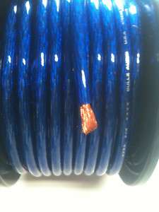 15 ft 4 Gauge BLUE Car Audio Power Ground Wire Cable AWG  