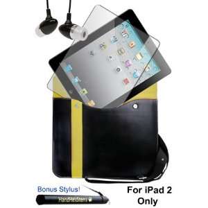  HHi iPad 2 Combo Pack   iGg messengerPad Leather Carry Bag 