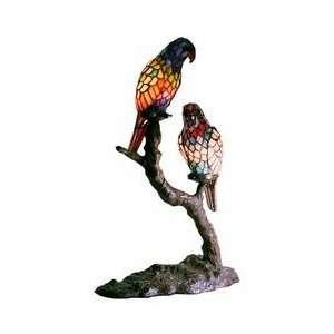  Tiffany style Exotic Birds Accent Lamp