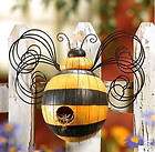 NEW Hand Painted Honey Bumble Bee Birdhouse Bird House