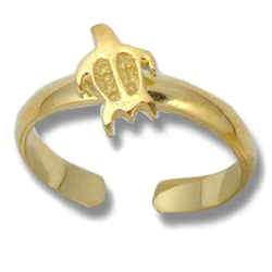 Hawaiian Jewelry 14k Gold Finish Honu Turtle Ring  