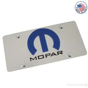  Chrysler/ Dodge Mopar Logo On Polished License Plate 