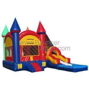    Wet Dry Combo Castle Inflatable Bouncer Moonwalks Toys & Games