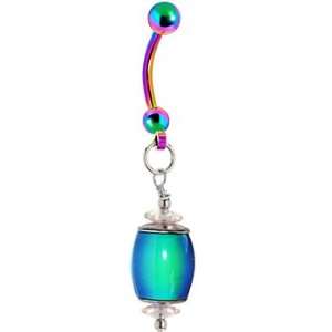  Rainbow Titanium Mood Belly Ring Jewelry