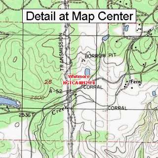 USGS Topographic Quadrangle Map   Whitmore, California (Folded 