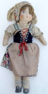 EUROPEAN ANTIQUE FABRIC DOLL  