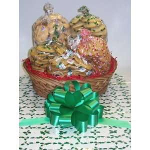 Scotts Cakes Large Nut Lovers Cookie Basket with no Handle Holly 