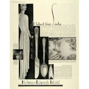  1930 Ad Holmes & Edwards Inlaid International Silver 